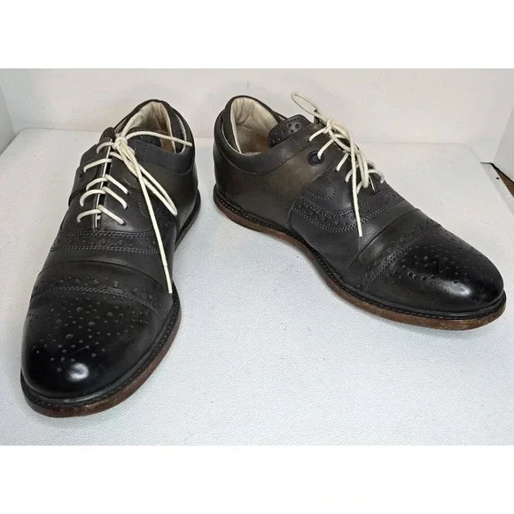 Tsubo Wexler Gray Leather Cap Toe Oxfords Mens Size 9 EUR 42  display picture 1